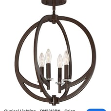 Quoizel Open Candle Bronze Chandelier