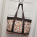 EC LeSportSac Hearts Everywhere Weekender Travel Bag, Lightweight Brown/Beige