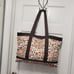 EC LeSportSac Hearts Everywhere Weekender Travel Bag, Lightweight Brown/Beige
