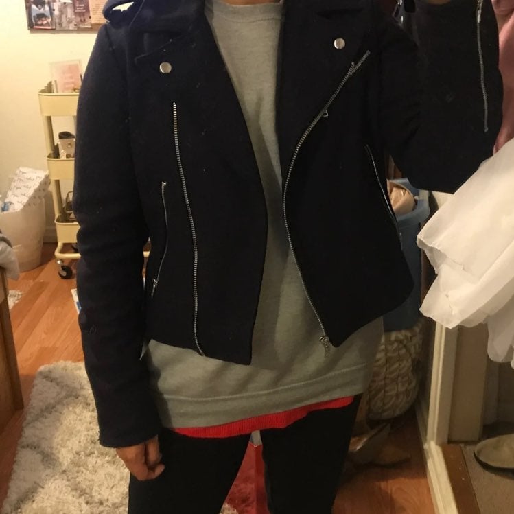 Navy blue wool jacket