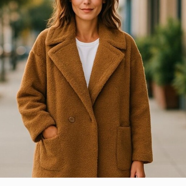 NWT Bearpaw Teddy Sherpa Long Winter Ski Coat SZ-3X Brown Camel