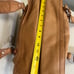 Vintage Distressed Brown Leather Shoulder Bag Fold over Hobo Double Handles