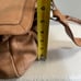 Vintage Distressed Brown Leather Shoulder Bag Fold over Hobo Double Handles