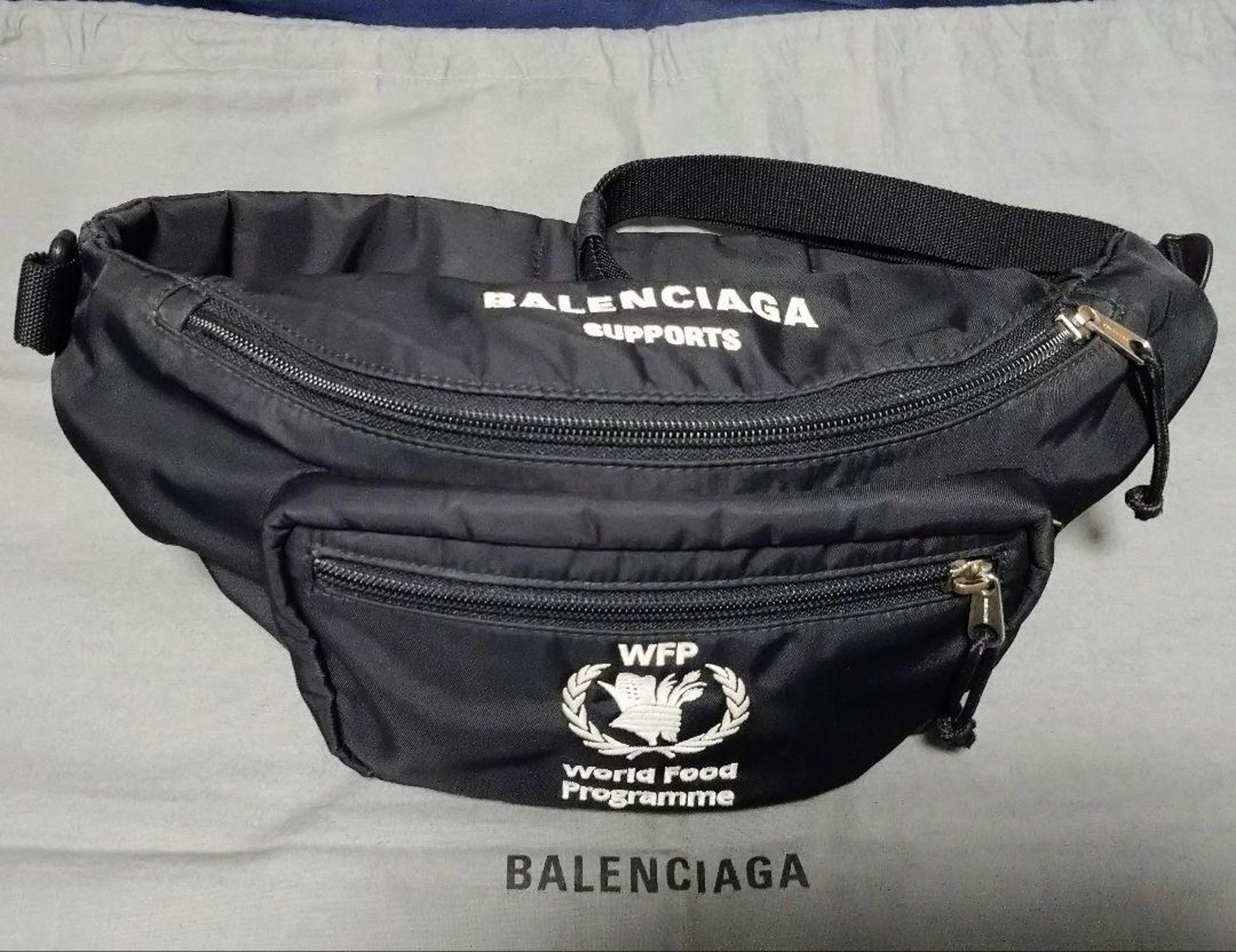 Balenciaga Body Bag Explorer WFP Logo Embroidery Black