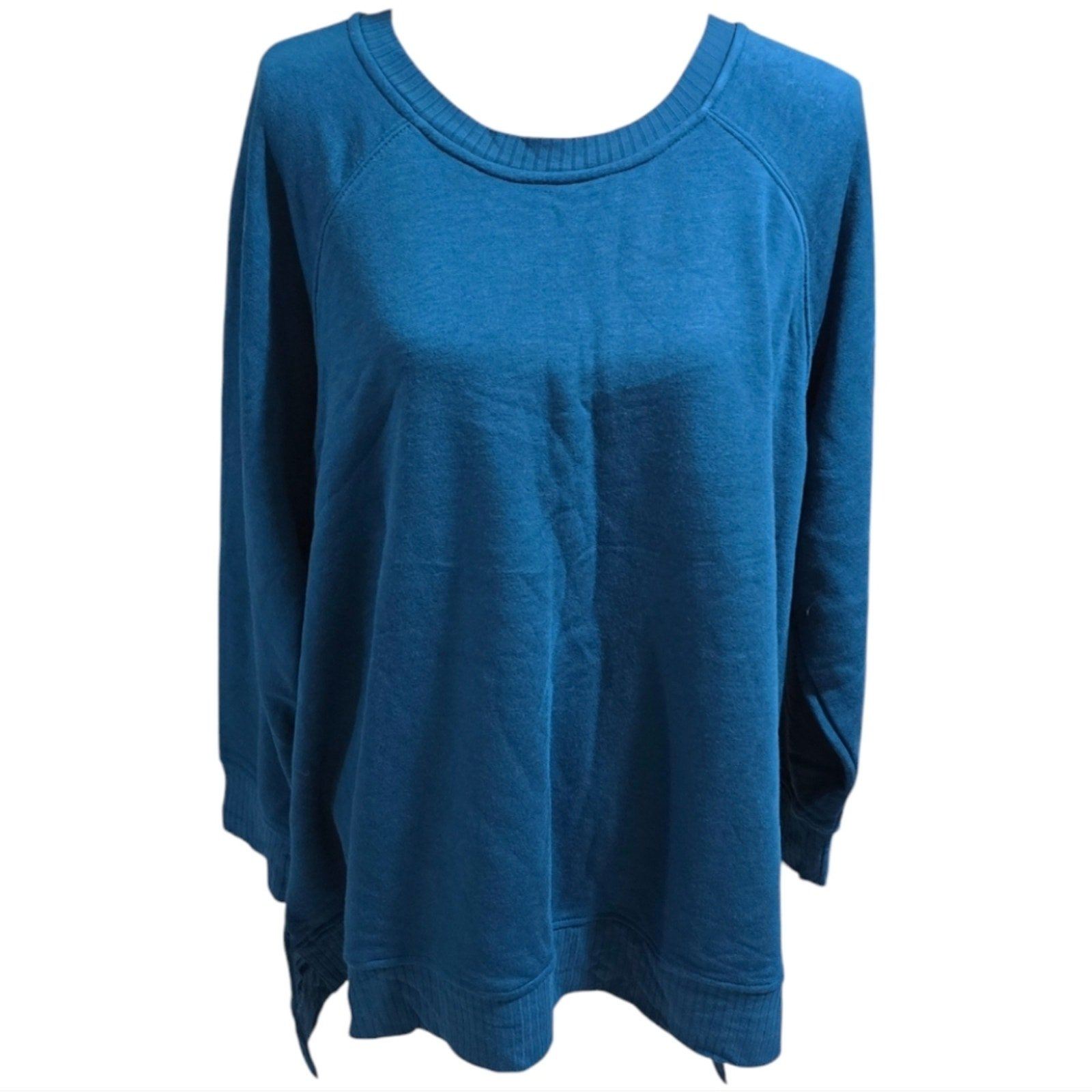Jane & Delancey Teal Insanely Soft Women's Cozy Sweatshirt Top Plus Size 2X New