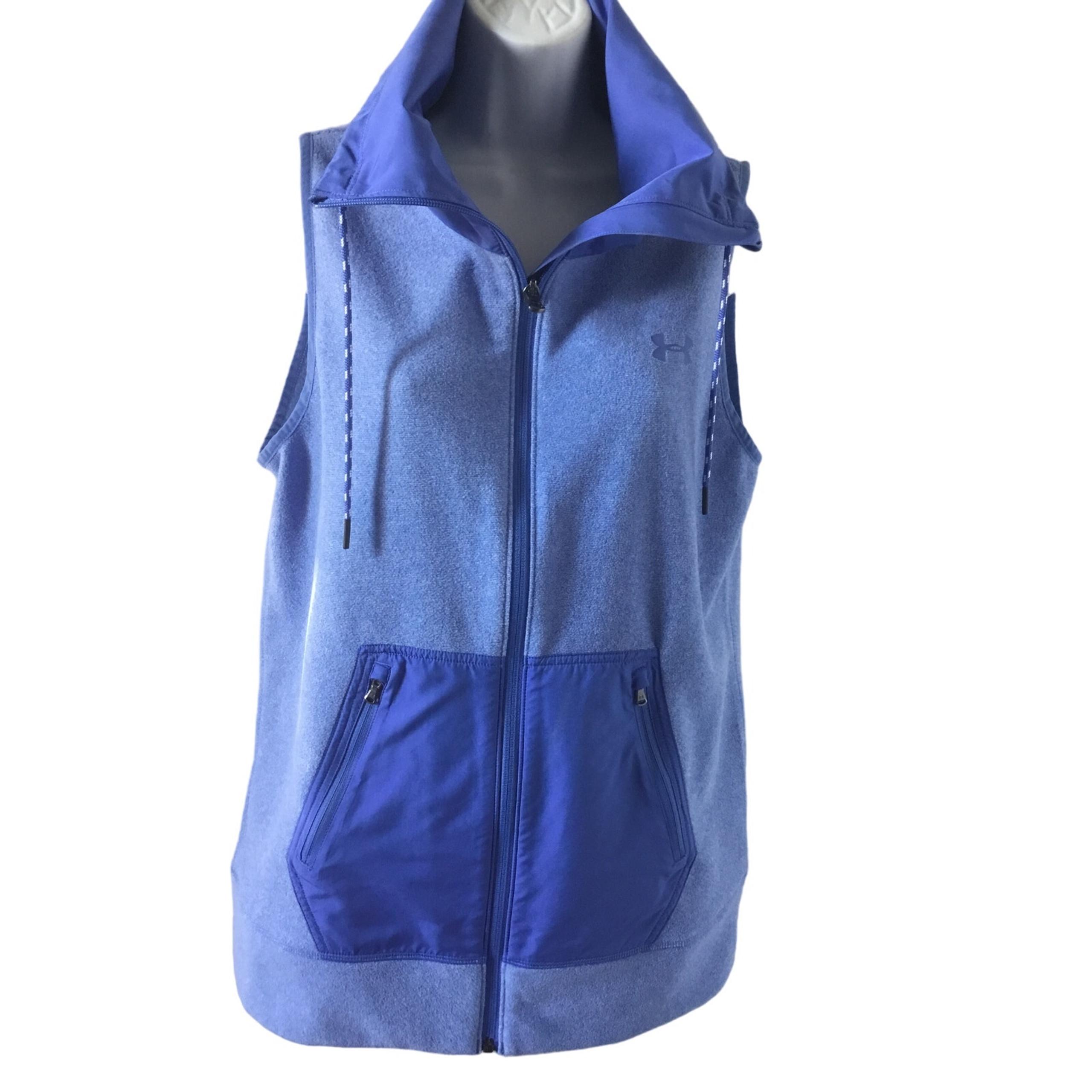 Under Armour Cold Gear Infrared Zip Blue Vest Womens size M