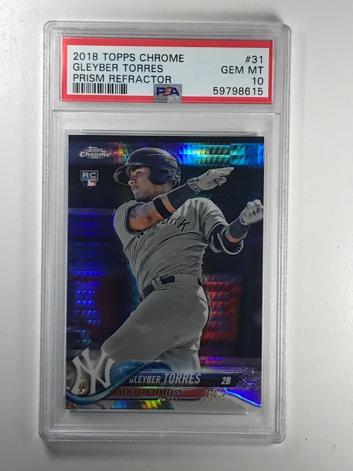 2019 TOPPS CHROME SAPPHIRE ED #7 GLEYBER TORRES PSA 10 | eBay