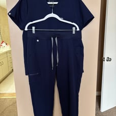 Figs Navy Blue Scrub Set