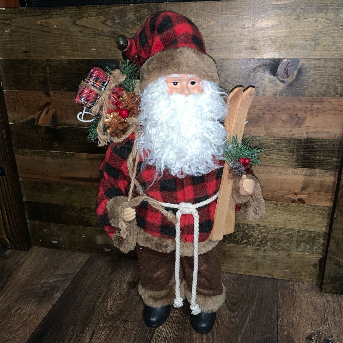 NWT Northwood Lodge Christmas 2021 Santa Doll Figure Primitive Style Holiday
