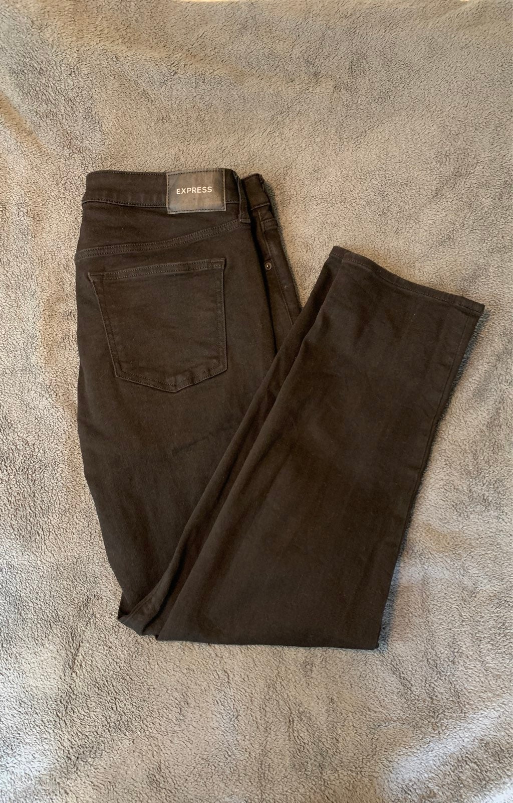 EXPRESS mens black slim straight jeans