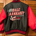 Dale Earnhardt Faux Leather Jacket Black Red NASCAR Sz S 8/10 Chase