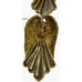 Vintage Art Deco Gold Toned Angel Ornament with Mirrored Skirt MCM Set Of 4 Xmas