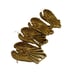 Vintage Art Deco Gold Toned Angel Ornament with Mirrored Skirt MCM Set Of 4 Xmas