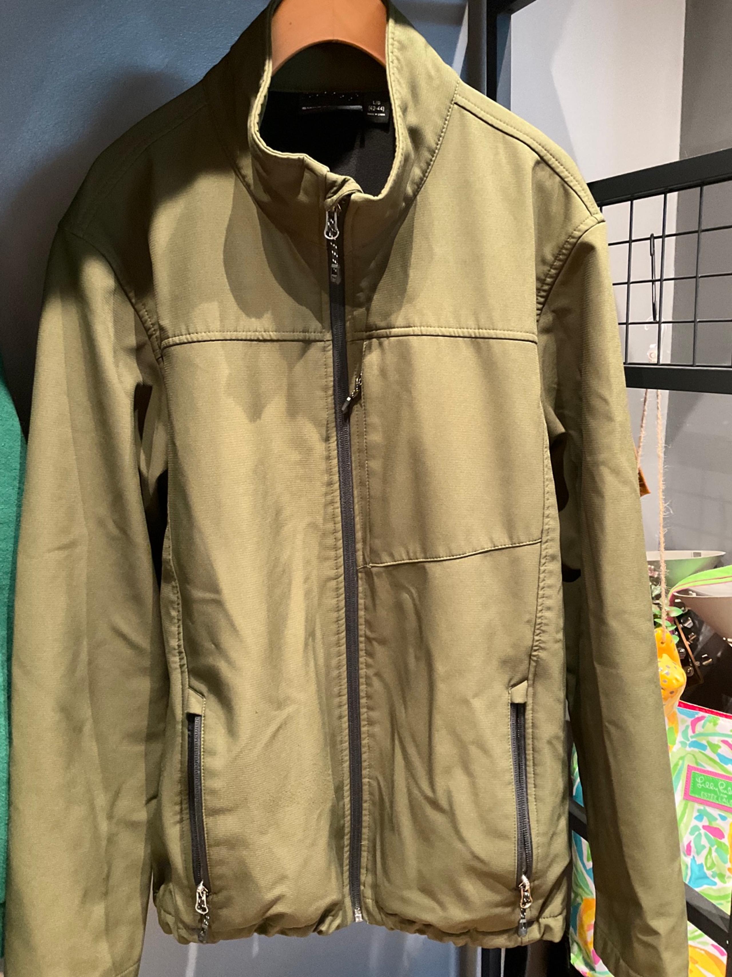 Mens Swiss tech jacket warm tactical coat large 42 44 wtblr khaki green