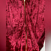 Women's Fabletics crushed velour 3 piece set color strawberry with gold hardware