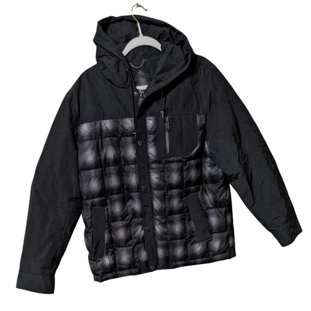Pendleton down filled winter outwear coat parka hooded plaid men's size Medium
