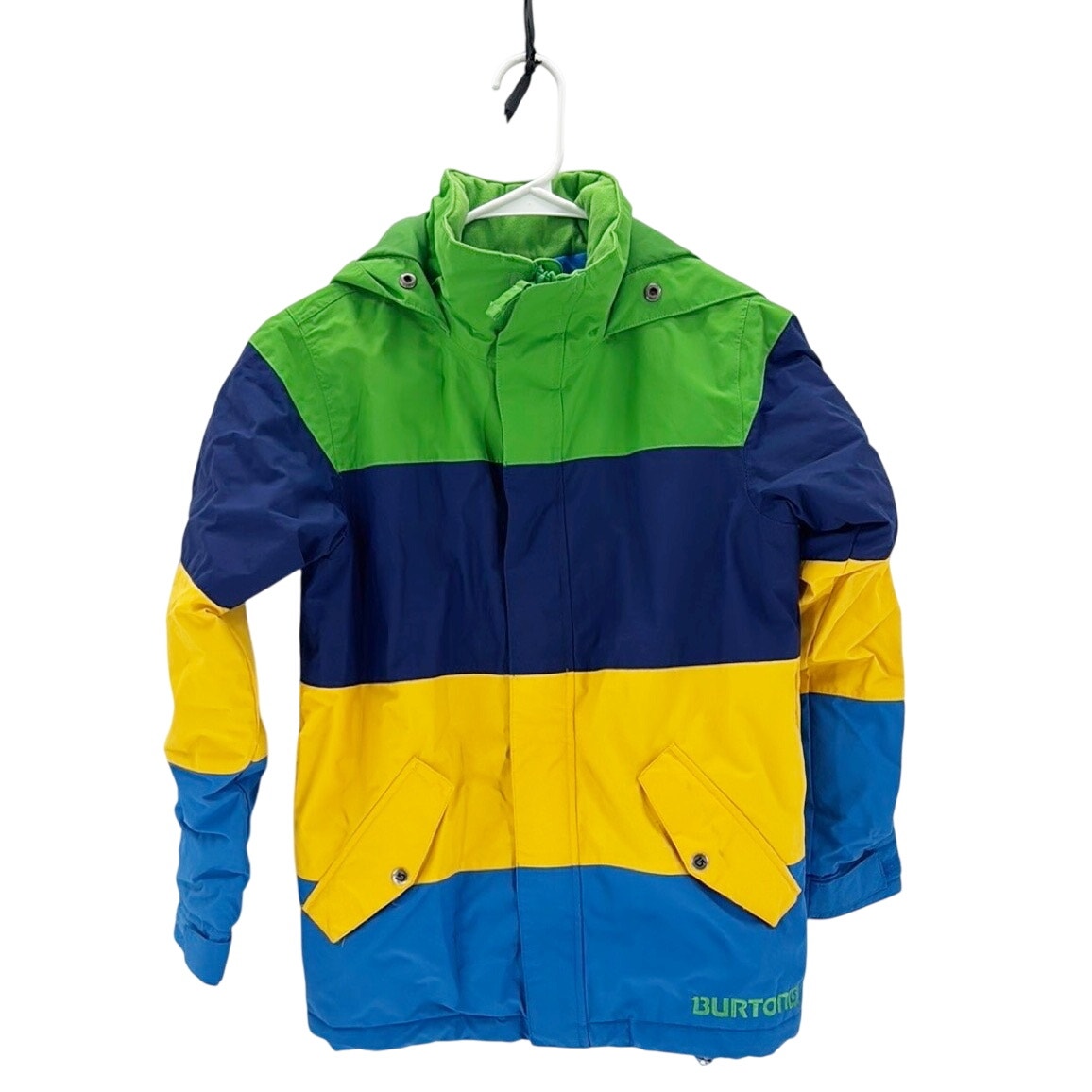 Burton Boys' Symbol Jacket ski snowboarding youth size M yellow blue green