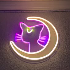 Sailor Moon Luna bedroom LED neon sign