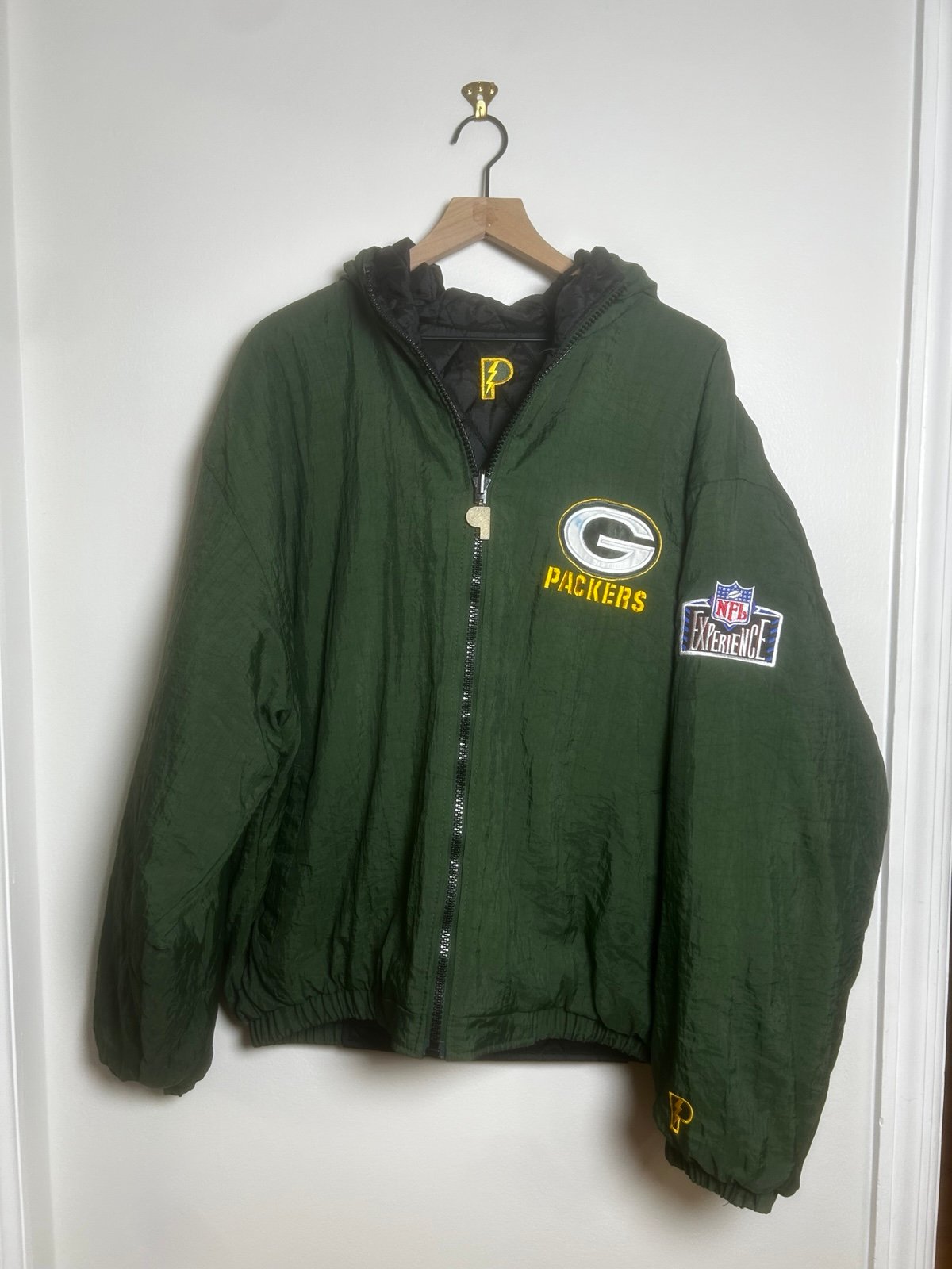 Vintage 90s Green Bay Packers ProPlayer Jacket Reversible NFL Experience XL VTG