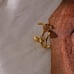 NEW 18K Gold Plated Rose Flower Leaf Resizable Ring