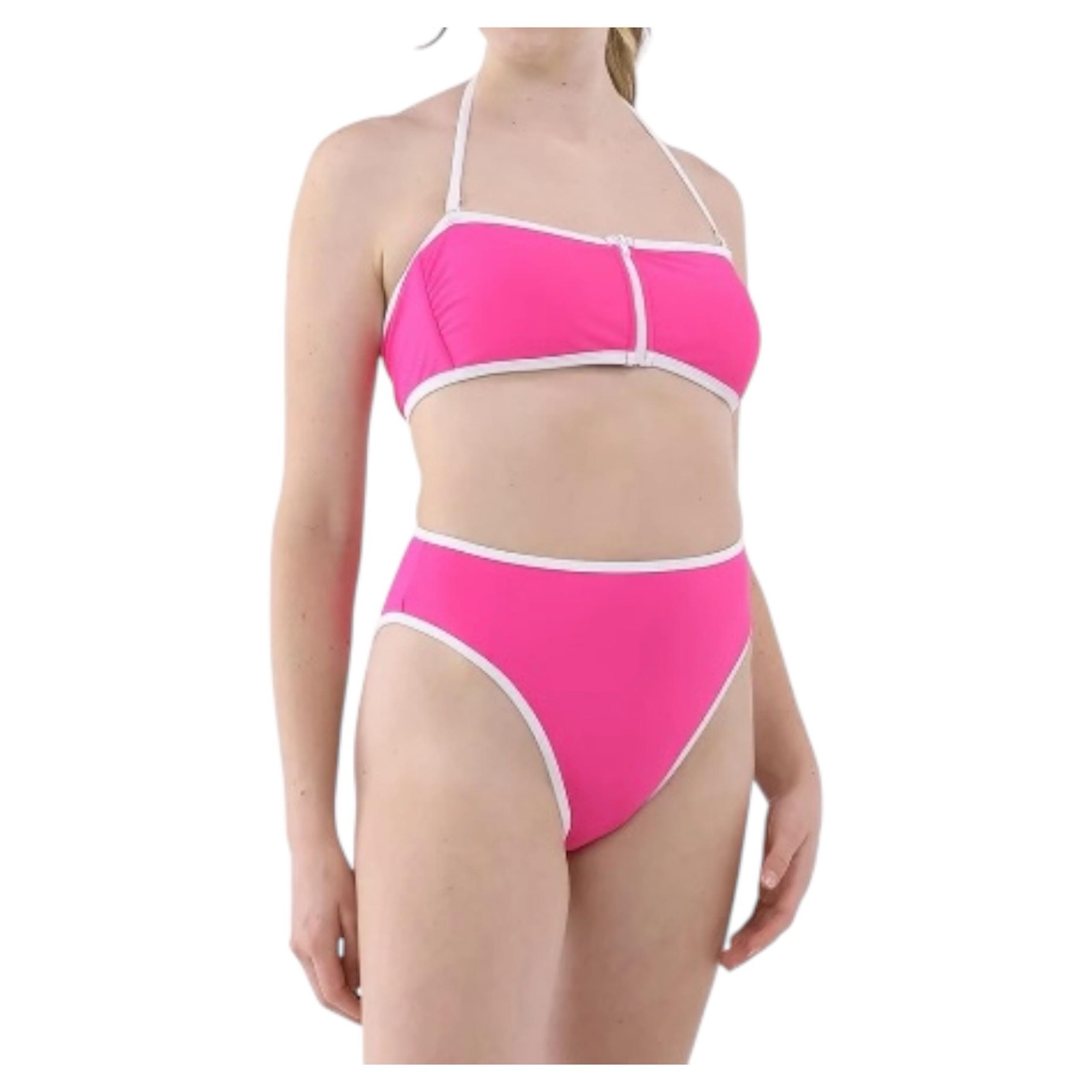 No Boundaries 2-Pieces Swimsuit Bandeau Bikini Top & Cheeky Bottom Size XS (0-2)