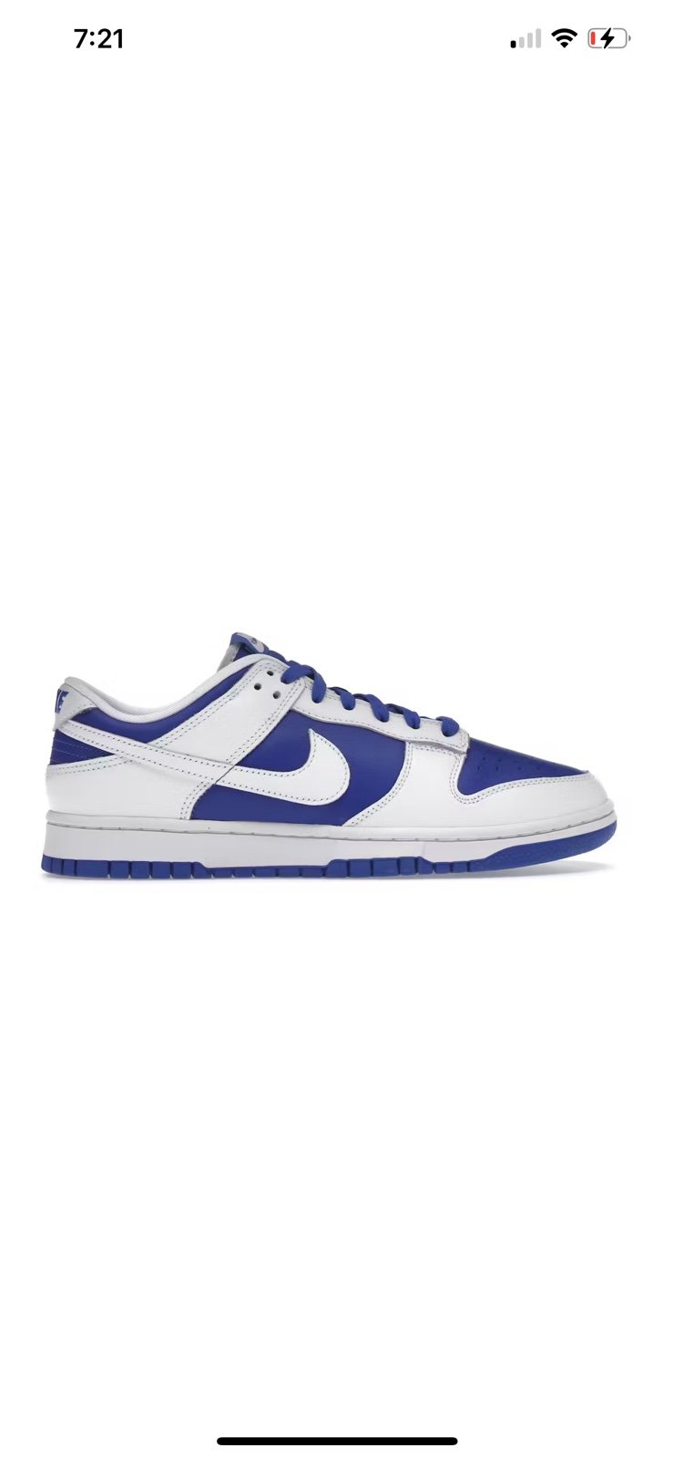 Nike dunk low racer blue dunk size 11