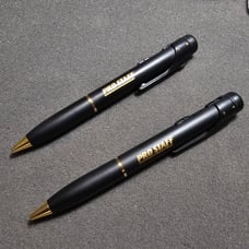 Lot Of 2 Novelty Spy Recording Pens New Old Stock Never Used Untested Black/Gold
