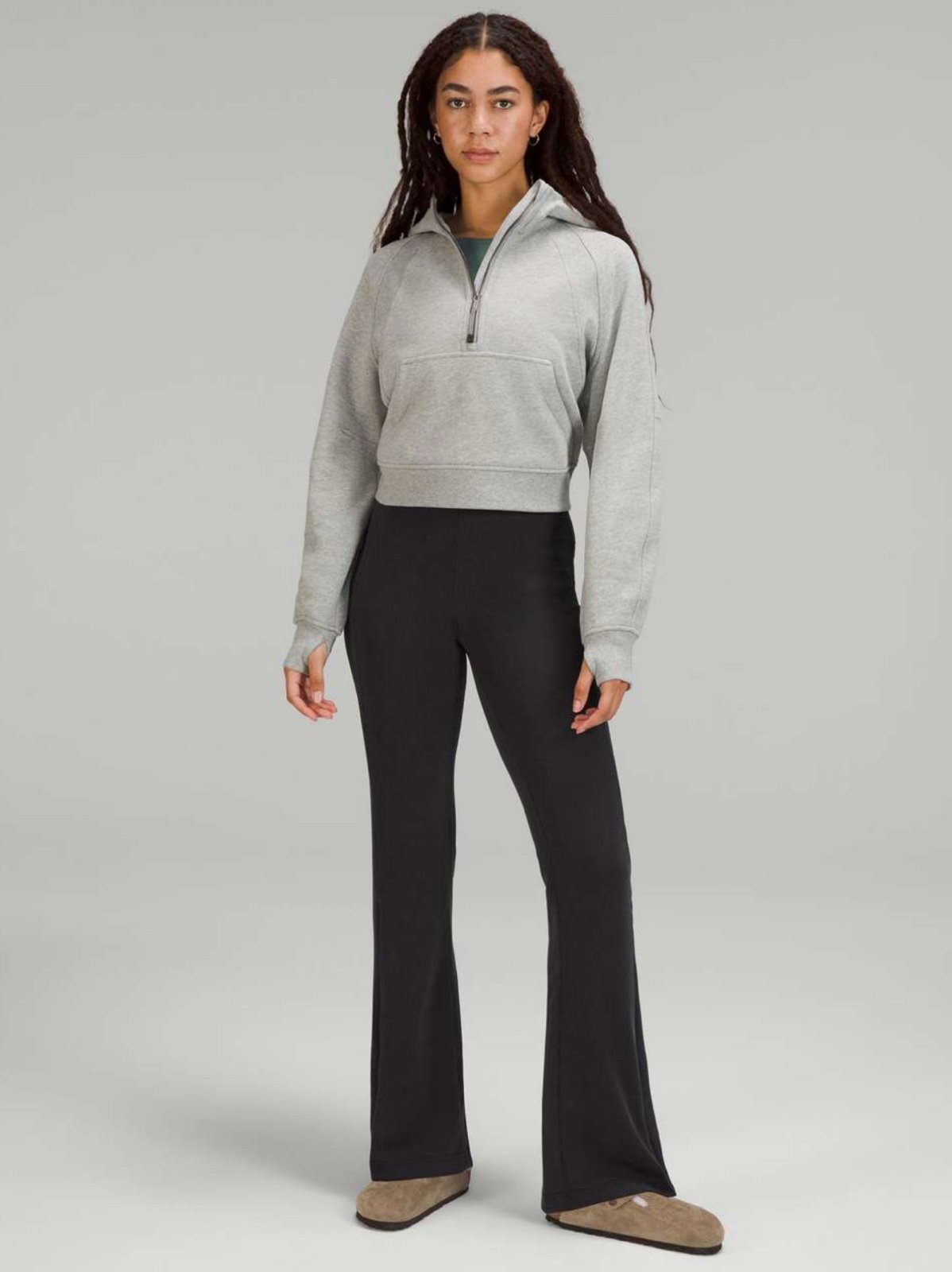 Lululemon Athletica Sofstreme Ribbed zip flared pants NWT