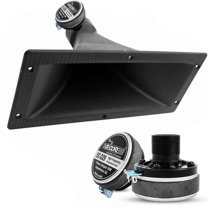 7 x14 Inch Piezo Flush Mount Horn Tweeter w/ Driver Unit Car Pro Speakers
