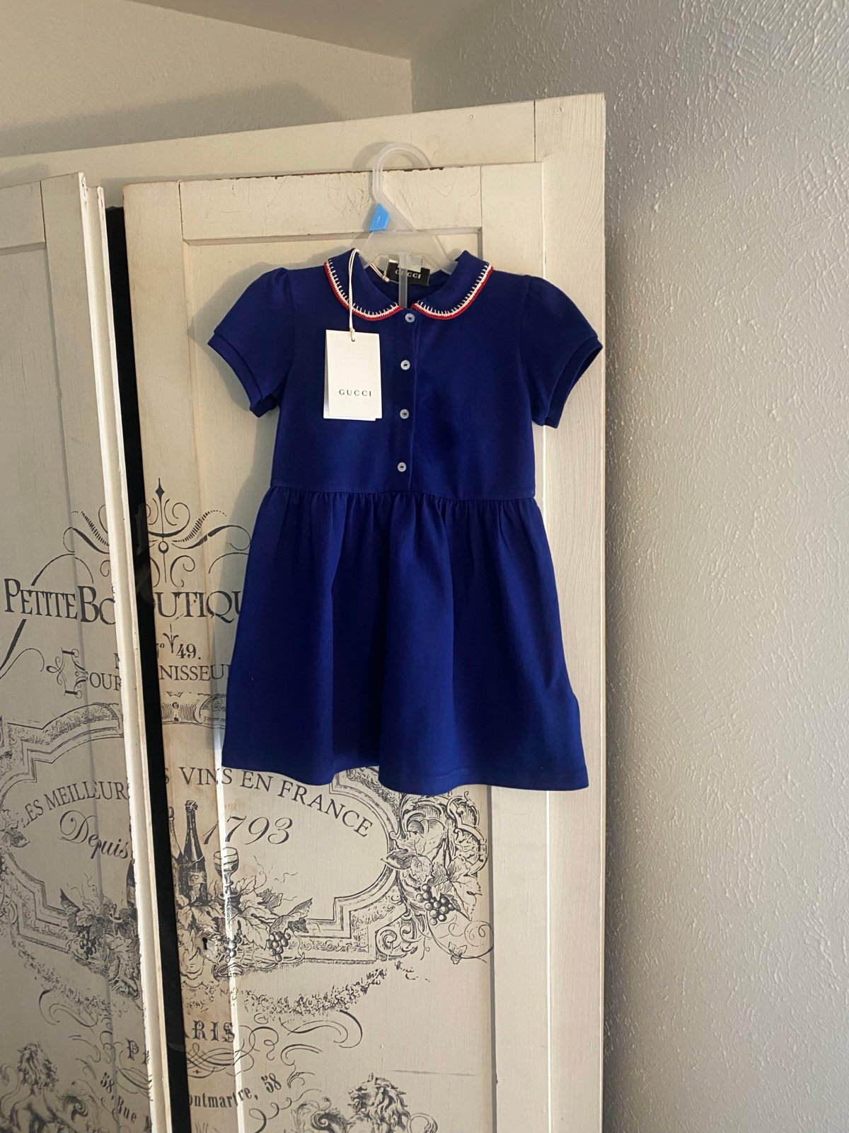 NWT Guaranteed Authentic Gucci Pique Polo Dress SZ 18-24 mths