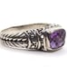 925 Sterling Silver Handcrafted Artisan Amethyst Balinese Ring Size 8