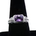 925 Sterling Silver Handcrafted Artisan Amethyst Balinese Ring Size 8