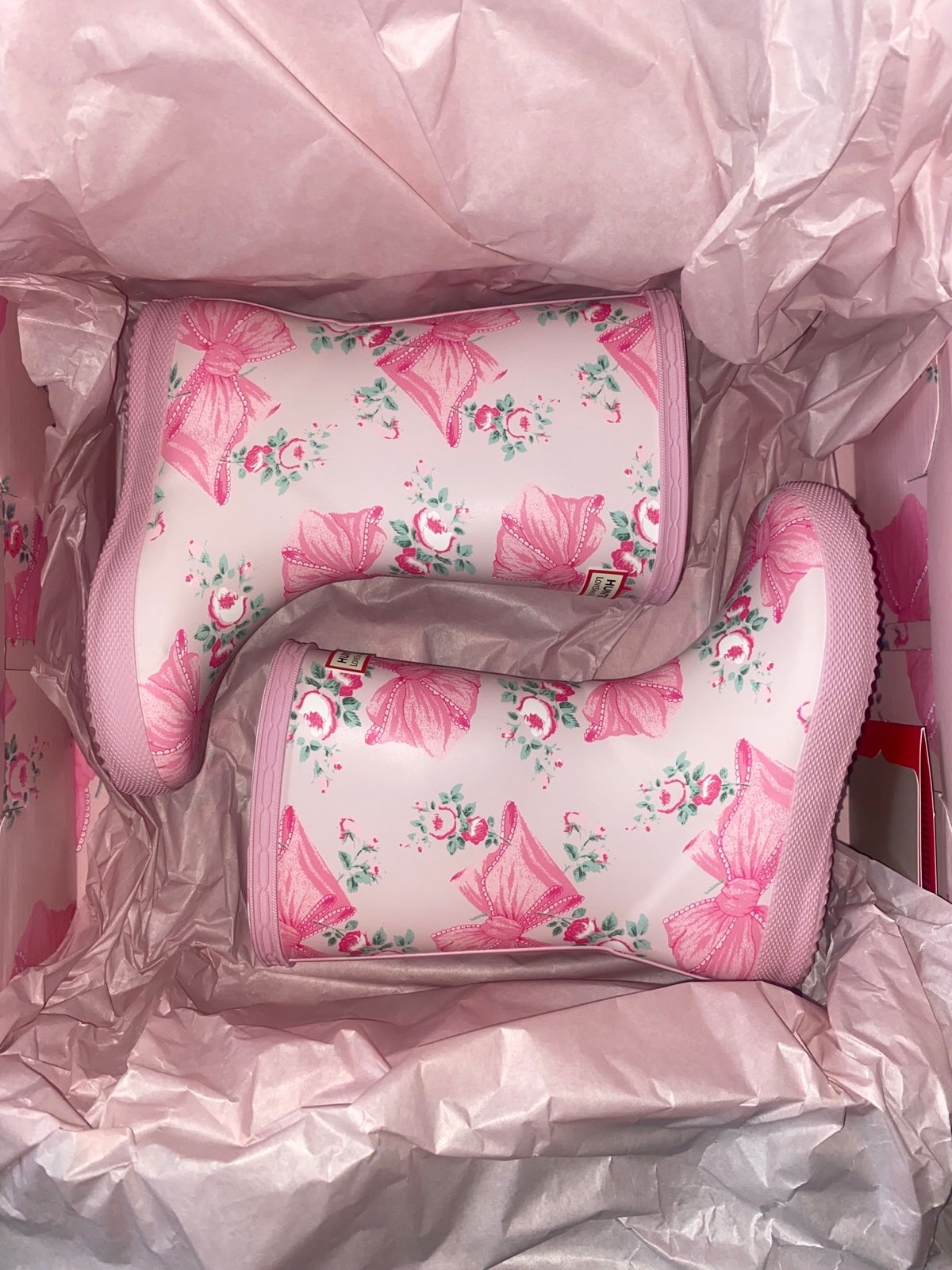 Hunter x LoveShackFancy First Classic Rain Boot Toddler Little Kid Rose Beaux 10