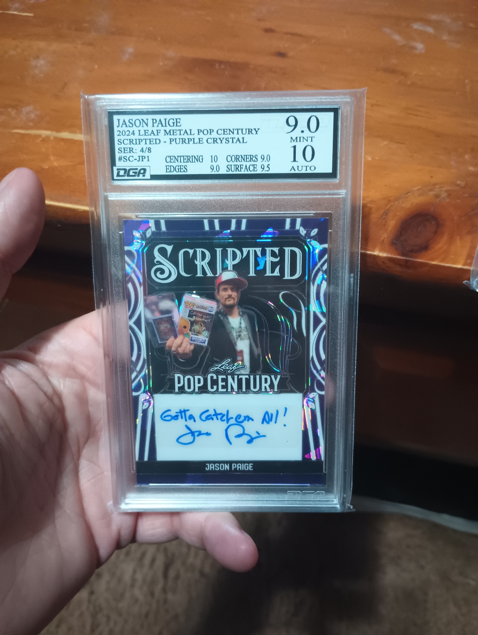 Jason Paige 2024 Leaf Pop Century Scripted Purple Crystal #SC-JP1 /8 DGA 9