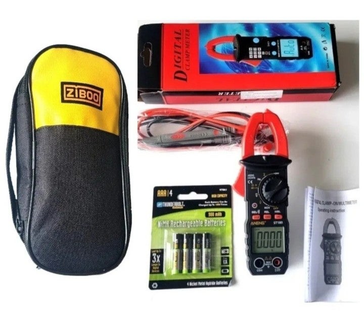 Aneng Digital Clamp Meter. With 4 AAA Rechargeable