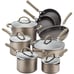 Circulon Premier Stainless Steel Aluminum Brown 3 Qt. Straining Saucepan
