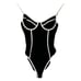 WeWoreWhat Danielle One Piece Black and Off White Swim Suit Women's Size Small