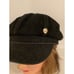 Pretty Simple Women's Black Denim Maison Newsboy Cap One Size NWOT