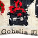 Needlepoint Black Cat Pillow Canvas Completed Square Gobelin L 01.44