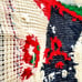 Needlepoint Black Cat Pillow Canvas Completed Square Gobelin L 01.44
