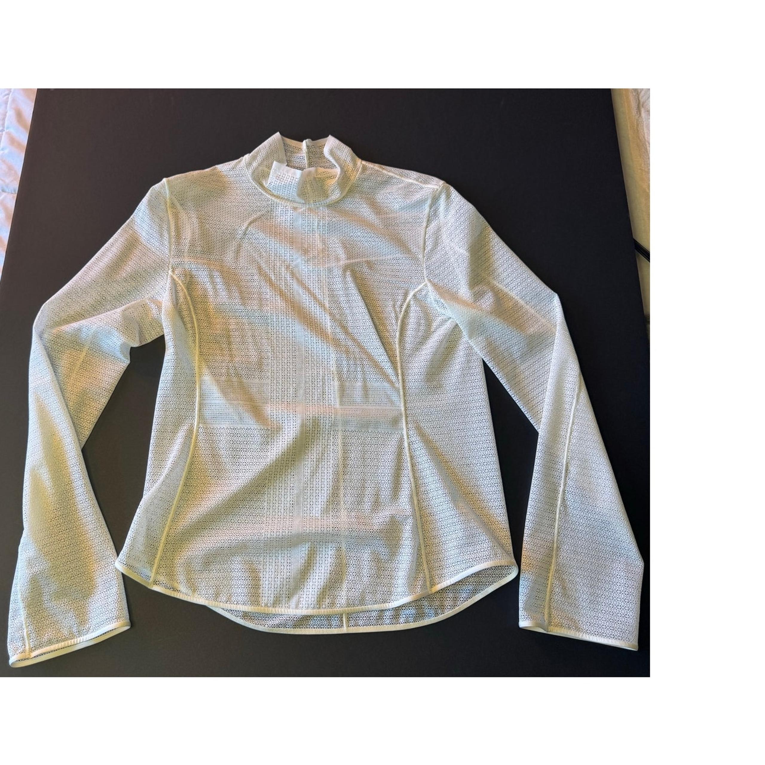 UNIQLO White Mesh Mame Kurogouchi Long Sleeve Shirt