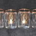 Gold Rim & Graphics Coors Branded 5oz Chaser / Tasting / Shot Glasses