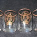 Gold Rim & Graphics Coors Branded 5oz Chaser / Tasting / Shot Glasses