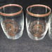 Gold Rim & Graphics Coors Branded 5oz Chaser / Tasting / Shot Glasses