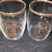 Gold Rim & Graphics Coors Branded 5oz Chaser / Tasting / Shot Glasses
