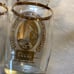 Gold Rim & Graphics Coors Branded 5oz Chaser / Tasting / Shot Glasses