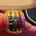Band Ring - Ruby Emerald Sapphire Zircon