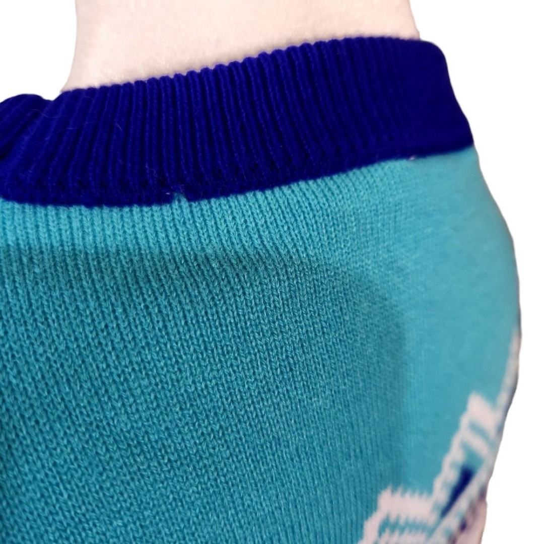Shasta Ugly Christmas Sweater Rare Contest Winner Blue Turquoise Unisex Medium - detail