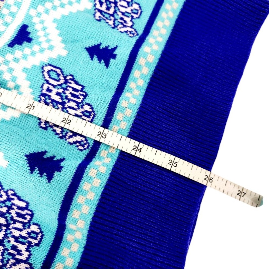 Shasta Ugly Christmas Sweater Rare Contest Winner Blue Turquoise Unisex Medium - detail