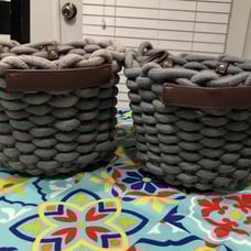 Hand-woven Thick Cotton Rope Basket